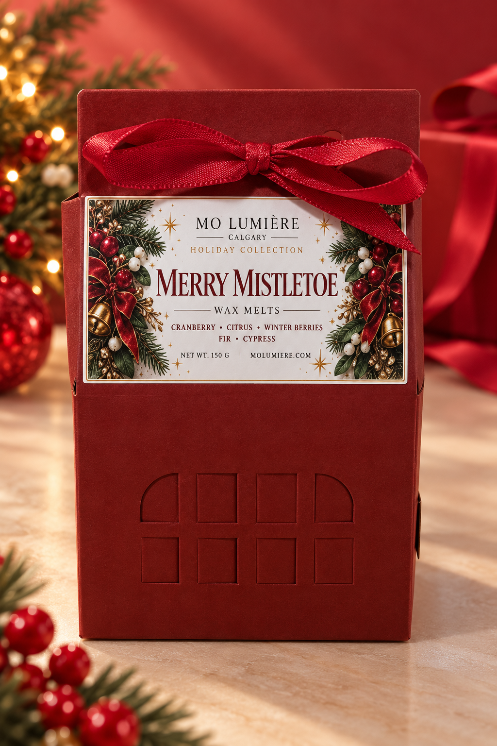 Merry Mistletoe Wax Melt | Cranberry & Evergreen Christmas Wax Melts