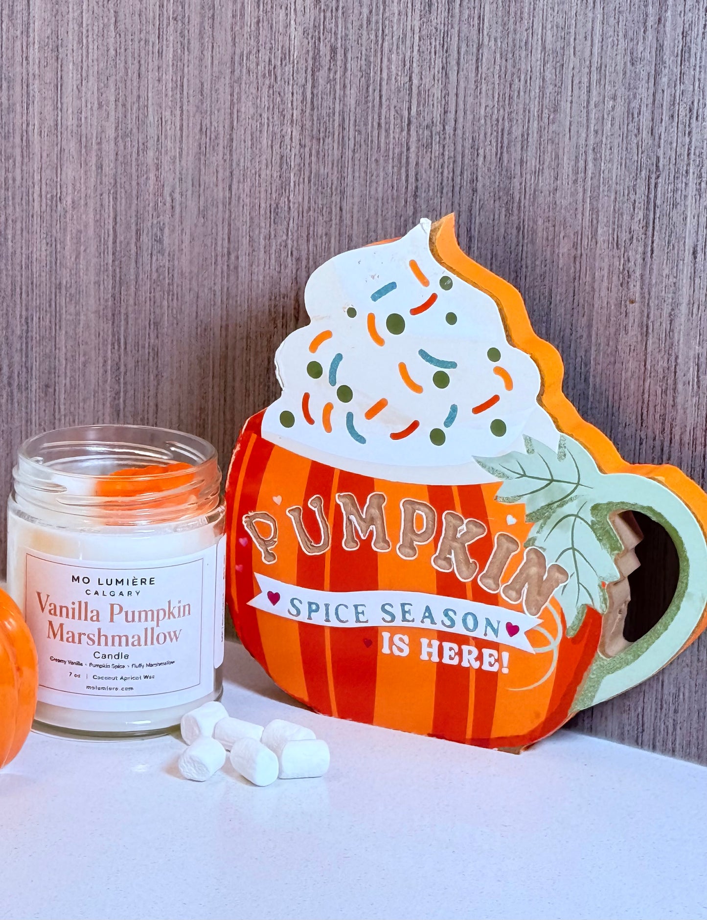Vanilla Pumpkin Marshmallow Candle | Cozy Fall Pumpkin & Vanilla Home Fragrance