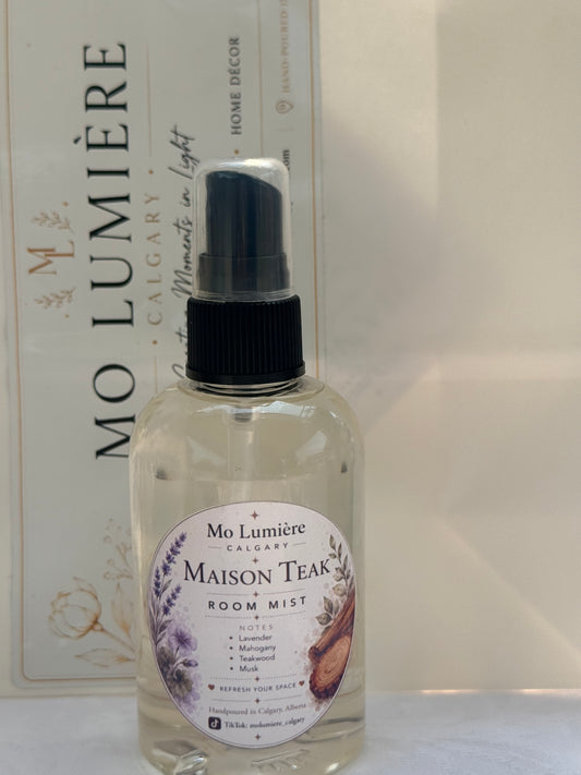 🌳 Maison Teak Room Mist | Modern Woods Home Fragrance