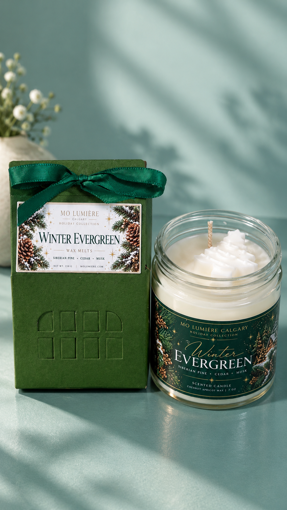 Winter Evergreen Wax Melt | Siberian Pine, Cedar & Musk Christmas Wax Melts