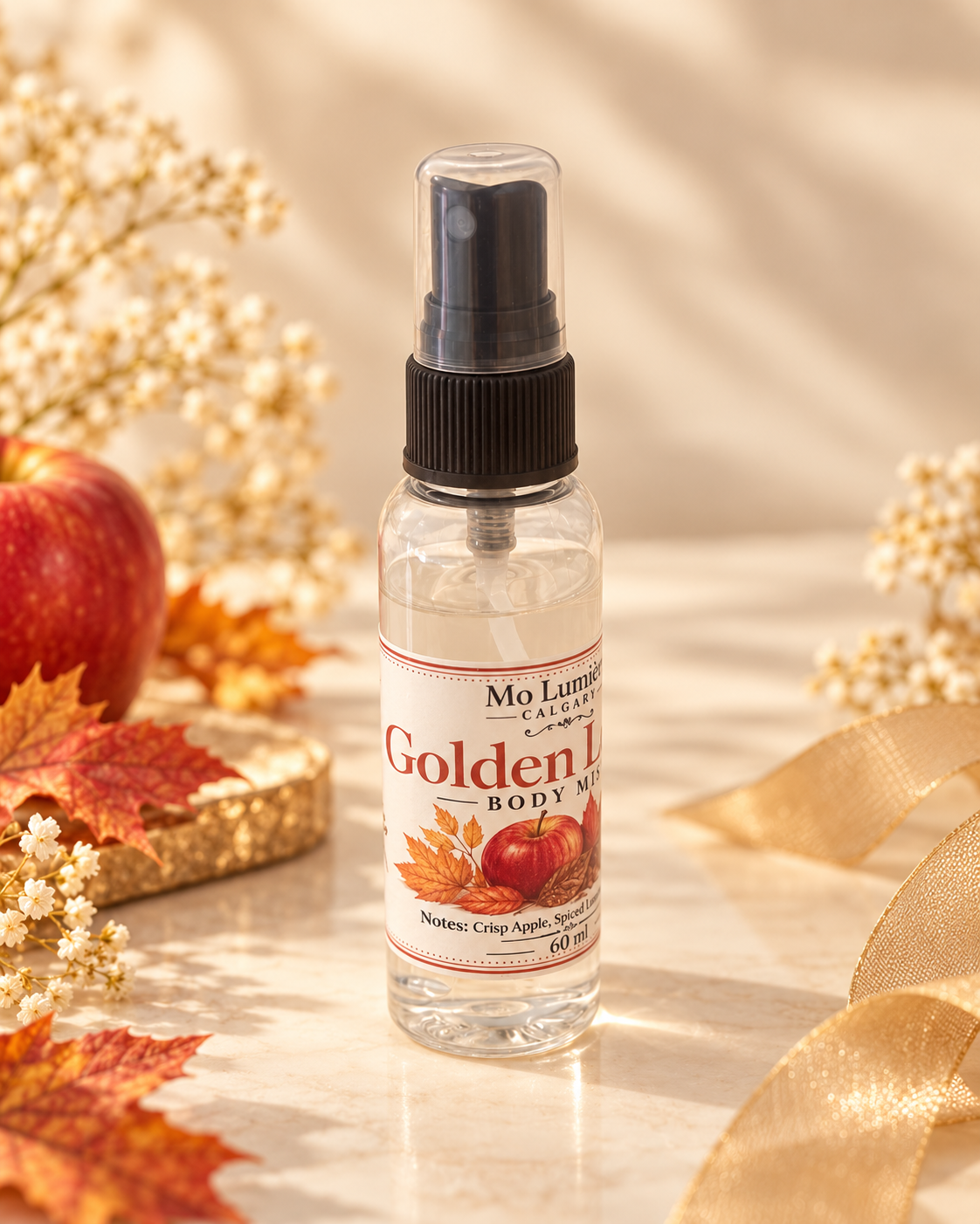 Golden Leaves Body Mist – Crisp Apple Spiced Leaves Fragrance Spray