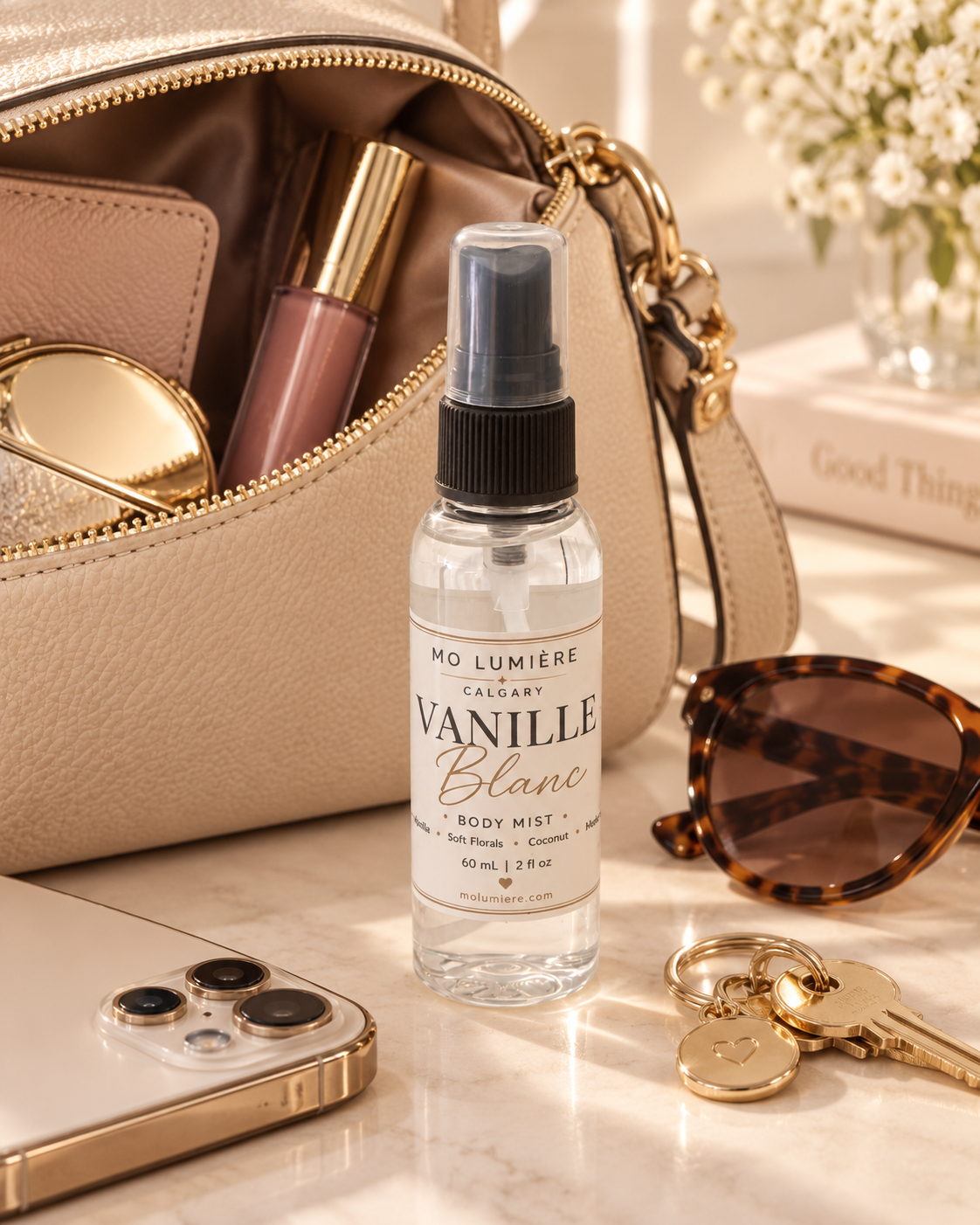 Vanille Blanc Body Mist – Vanilla Coconut Musk Fragrance Spray