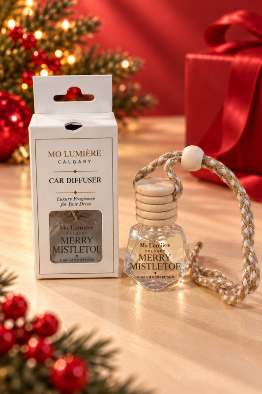 Merry Mistletoe Car Diffuser | Cranberry & Winter Evergreen  Hanging Car Air Freshener