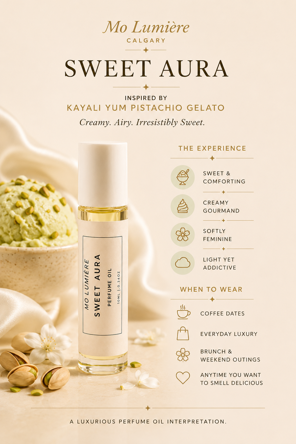 Sweet Aura | Designer Inspired Perfume Oil Inspired by Kayali Yum Pistachio Gelato