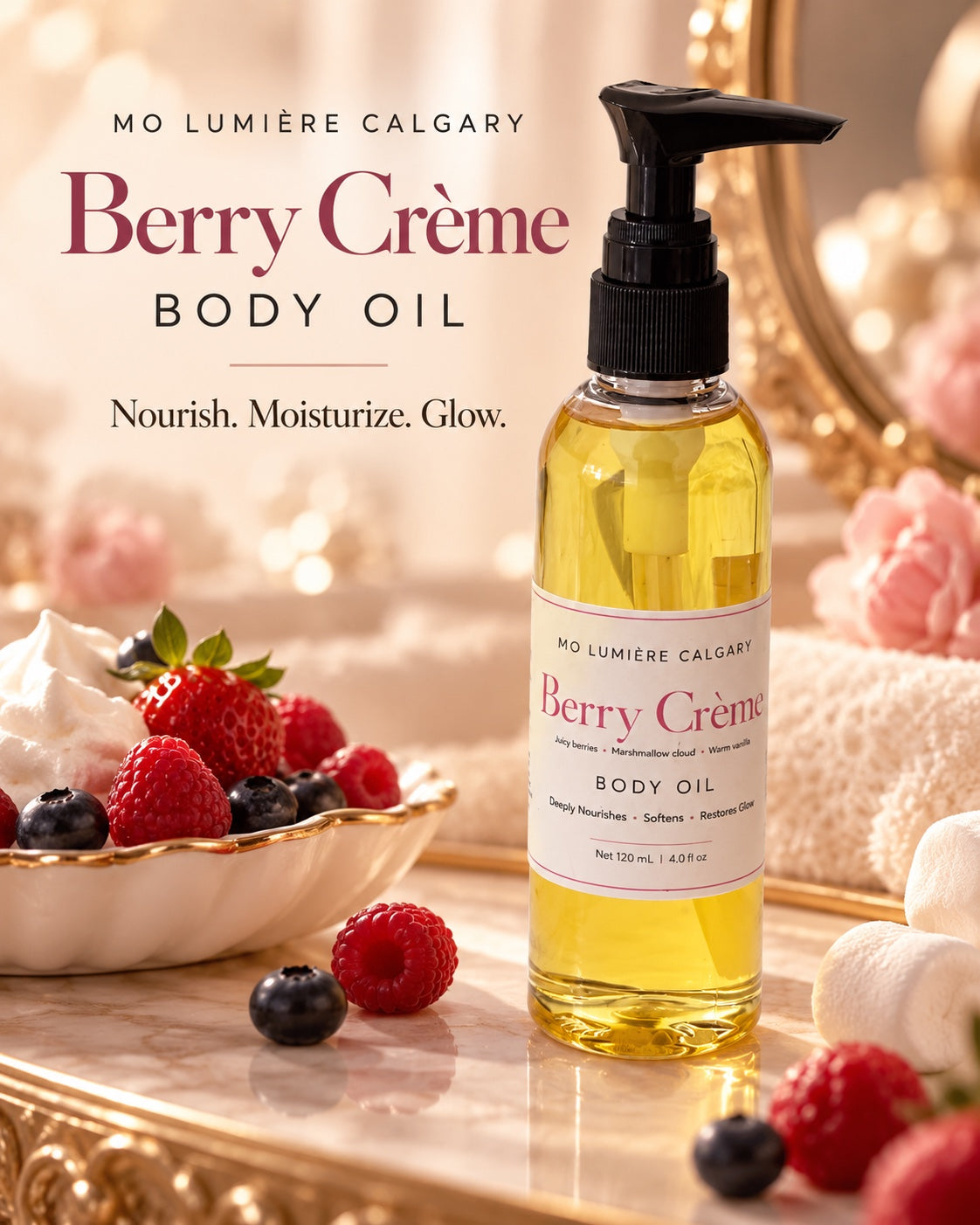 Mo Lumière Berry Crème Body Oil 120 ml — product