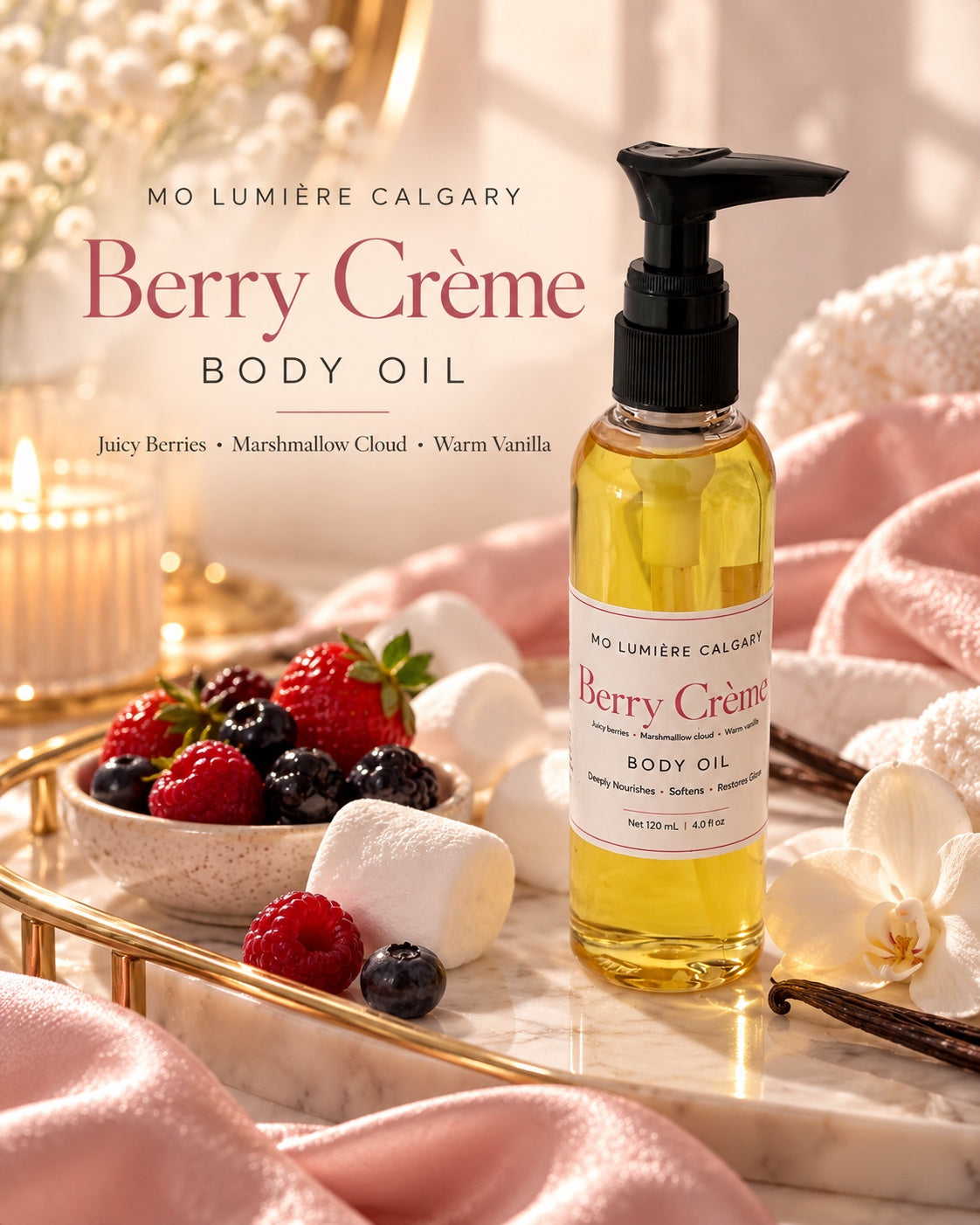 Mo Lumière Berry Crème Body Oil 120 ml — fragrance notes