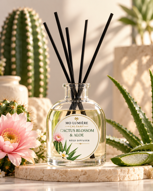 Cactus Blossom and Aloe Reed Diffuser by Mo Lumière Calgary