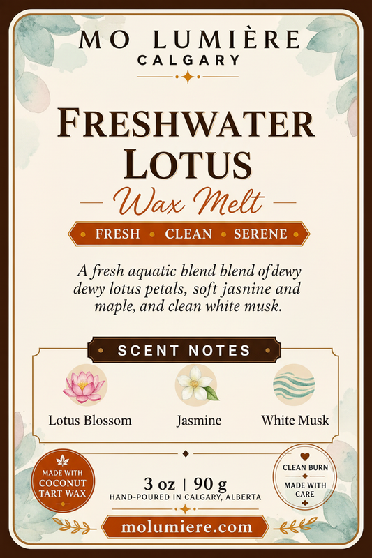 Freshwater Lotus Wax Melt Label
