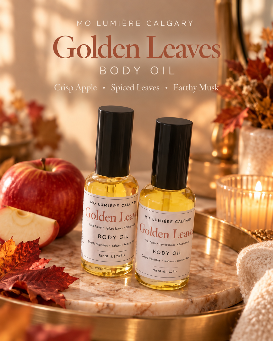 Mo Lumière Golden Leaves Body Oil 60 ml — fragrance notes