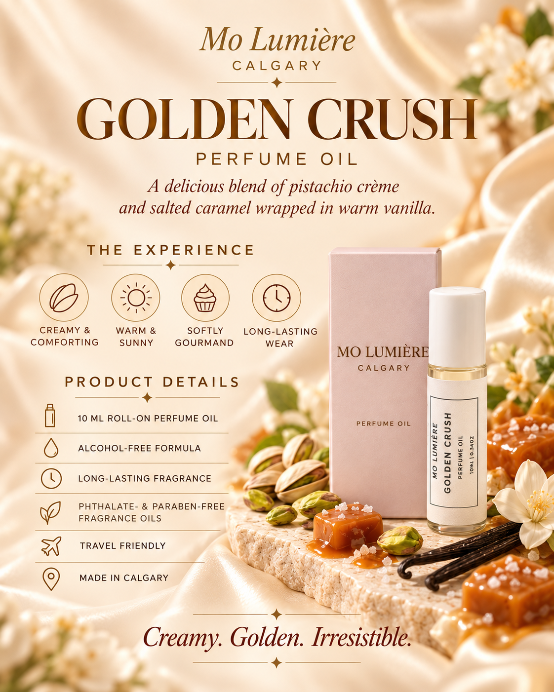 Golden Crush Perfume Oil by Mo Lumière Calgary