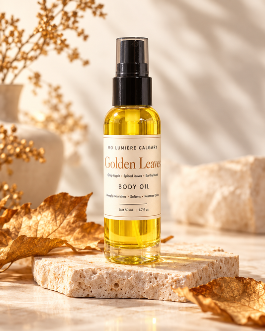 Golden Leaves Body Oil by Mo Lumière Calgary