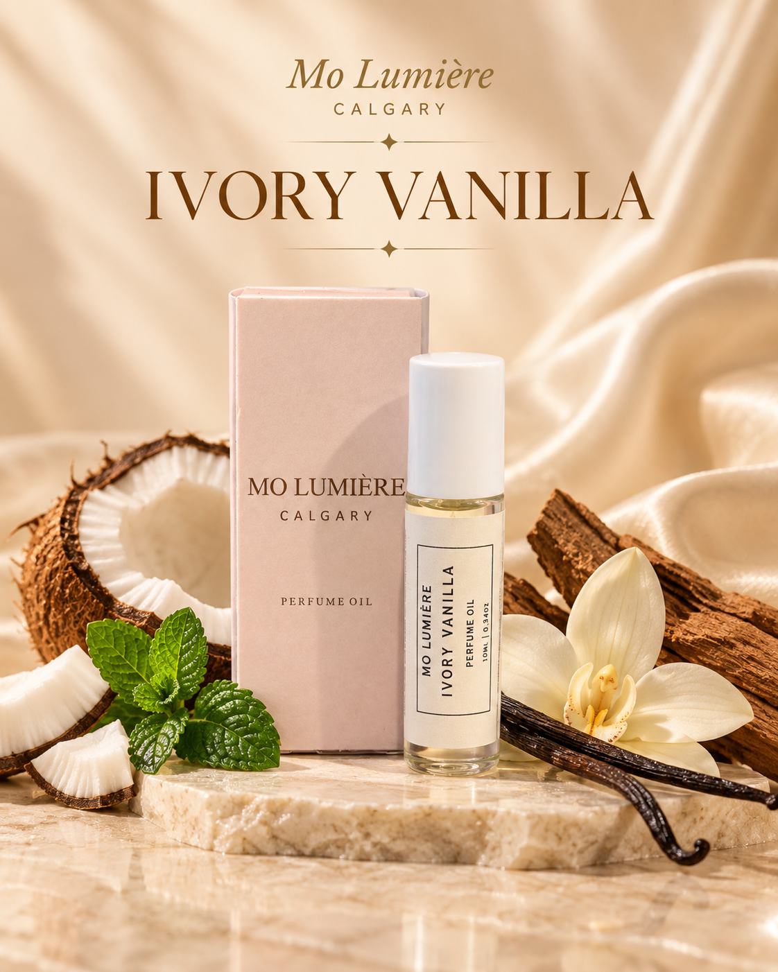 Ivory Vanilla Perfume Oil by Mo Lumière Calgary