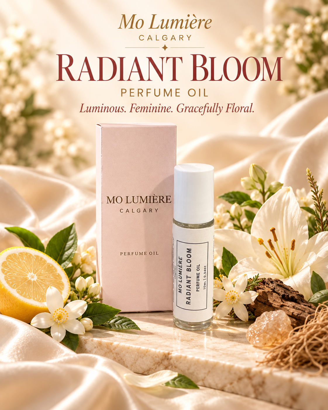 Radiant Bloom Perfume Oil by Mo Lumière Calgary
