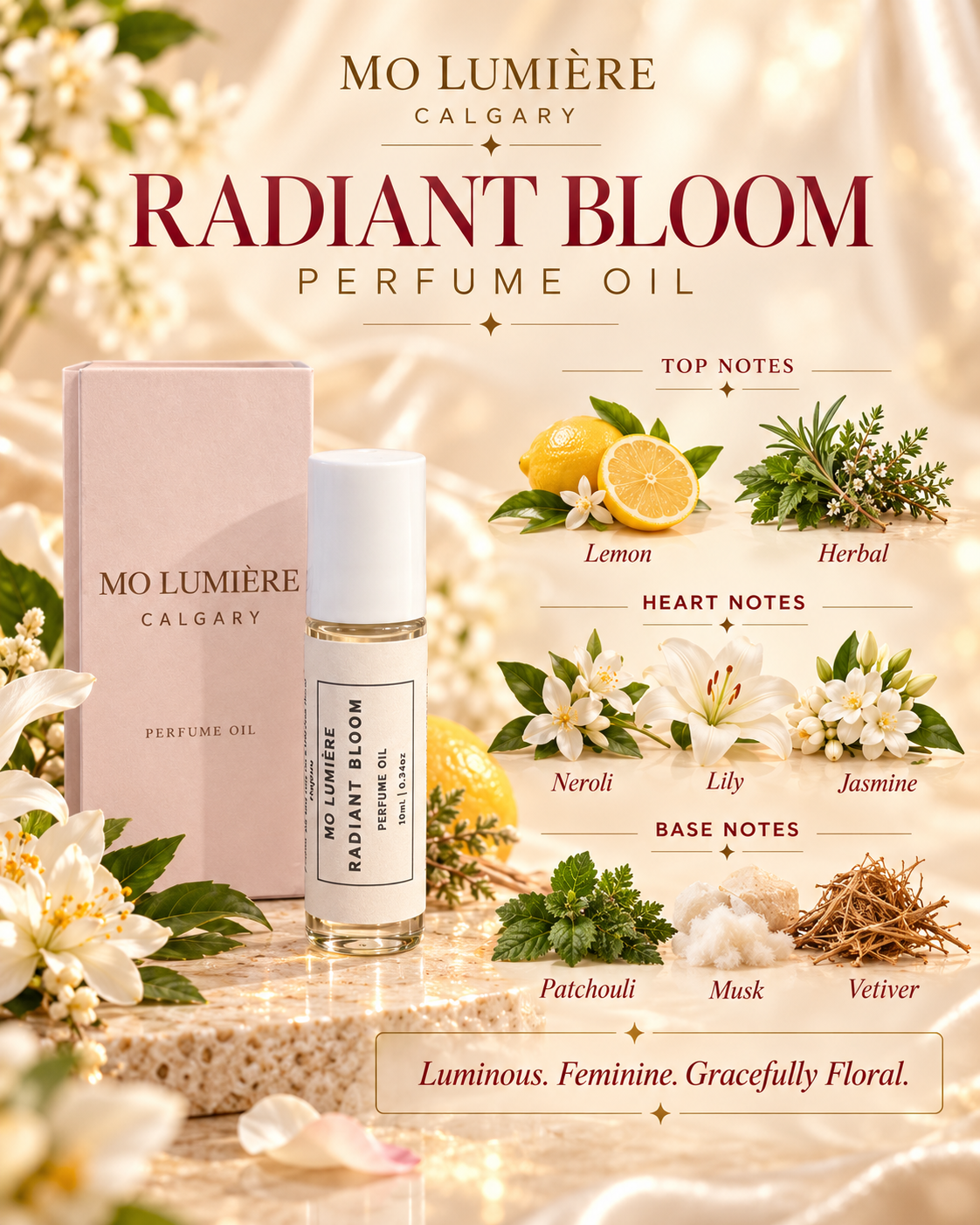 Radiant Bloom Perfume Oil fragrance notes