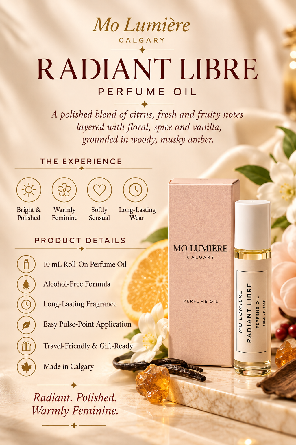 Radiant Libre Perfume Oil experience and product details