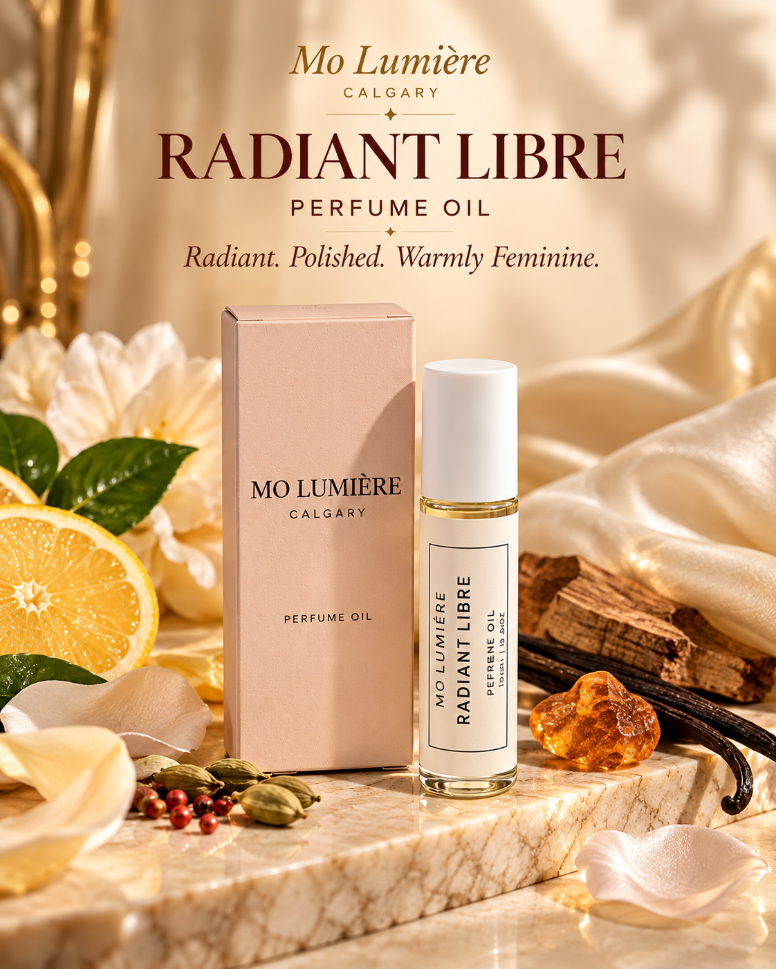 Radiant Libre Perfume Oil by Mo Lumière Calgary