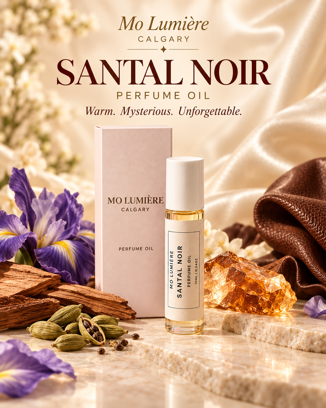 Santal Noir Perfume Oil by Mo Lumière Calgary